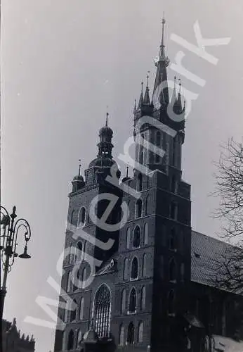 Vintage Negativ Foto BW  Krakau St. Maria Kirche Poland 1950/60s  B10/60