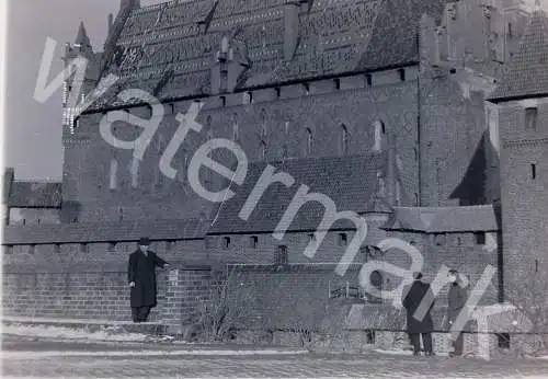 Vintage Negativ Foto BW Malbork (Marienburg) Castle Poland 1950s  B10/63