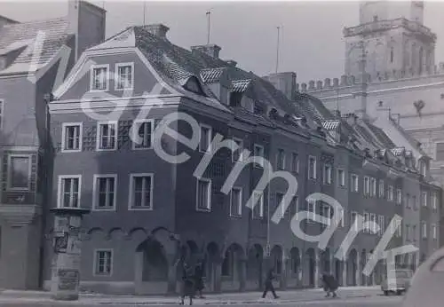 Vintage Negativ Foto BW Poznan Historical houses old town Poland 1950s  B10/65