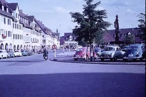 Vintage Dia Film Slide 35mm Freudenstadt - Marktplatz Deutschland c1962 B3/R81