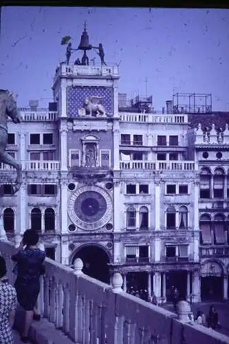 Vintage Dia Film Slide 35mm Venice Clock tower '70s  B5/L35