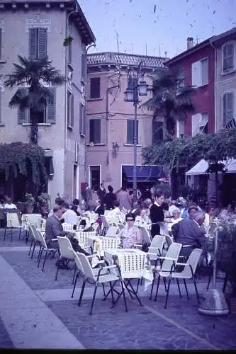 Vintage Dia Film Slide 35mm Restaurant at Lake Garda Italy  '70s  B5/L36