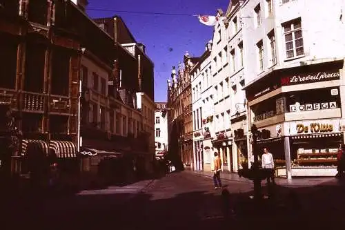 Vintage Dia Film Slide 35mm Bruegge City Street Scene Belgium  '70s  B5/L37