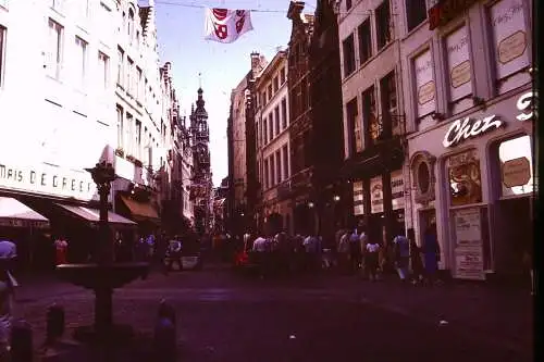 Vintage Dia Film Slide 35mm Brussel City Street Scene Belgium  '70s  B5/L38