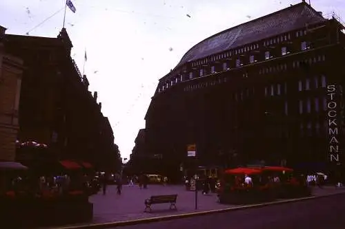 Vintage Dia Film Slide 35mm Helsinki Stockmann City Scene  Finnland '70s  B5/L40