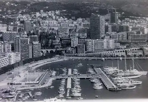 Vintage Negativ Foto Monaco - Monte Carlo - Hafen Blick   '60s B12/4/15