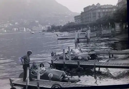 Vintage Negativ Foto Schweiz Lugano Pedalboote '60s B12/4/18