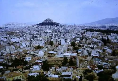 Orig 35mm DIA Slide Lycabettus seen from the Acropolis '70s B12/139