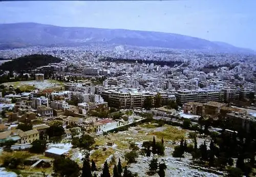 Orig 35mm DIA Slide Greece Athen Panorama '70s B12/140