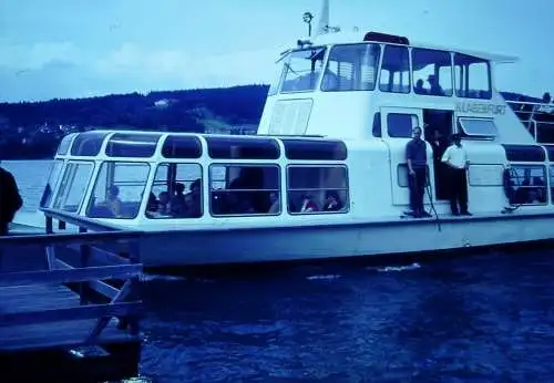 Orig 35mm DIA Slide 2x Schiff Klagenfurt am Wörthersee  '70s B13/2-3