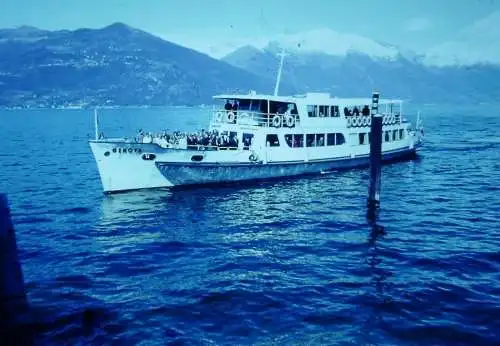 Orig 35mm DIA Slide Schiff Genova Italien '70s B13/9