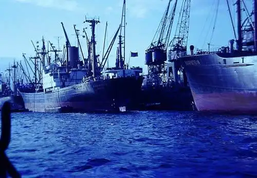 Orig 35mm DIA Slide Die Schiffe Riederstein&Saarstein  '60s B13/13
