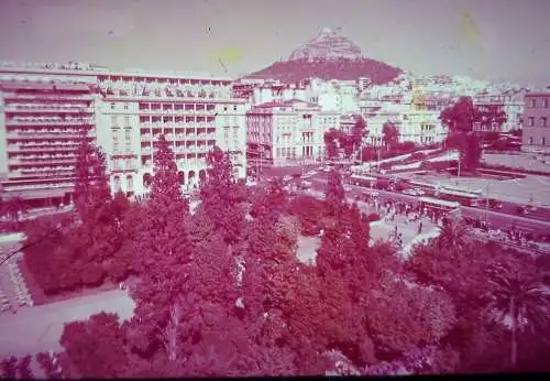 Orig 35mm DIA Slide Griechenland Athen Panorama '60s B13/16