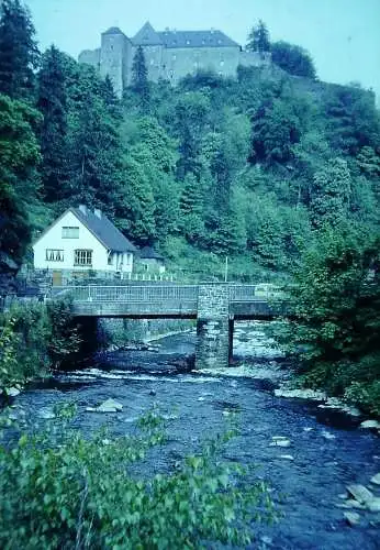 Orig 35mm DIA Slide Monschau Burg und Jugendherberge 1961 B13/17