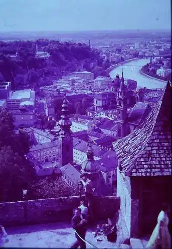 Orig 35mm DIA Slide Salzburg Panorama   1960 B13/23