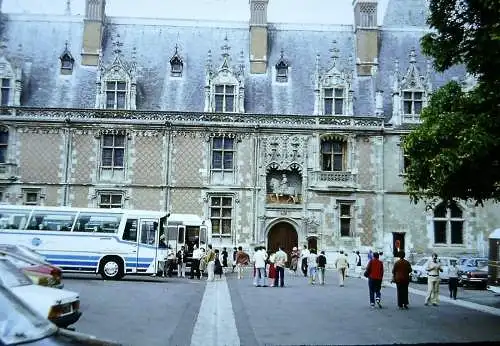 Orig 35mm DIA Slide France Blois Strassenszene  Bus 1978 B13/99