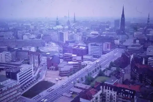 Vintage Dia Film Slide 35mm Hamburg Panorama c1966 B5/L45