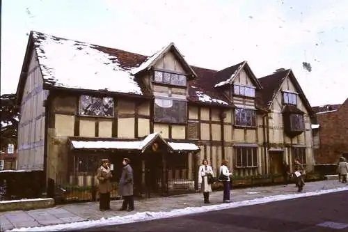 Vintage Dia Film Slide 35mm Shakespeare's Birthplace '70s B5/L50