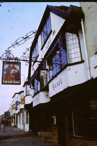 Vintage Dia Film Slide 35mm The Falstaff Hotel Canterbury '70s B5/L57