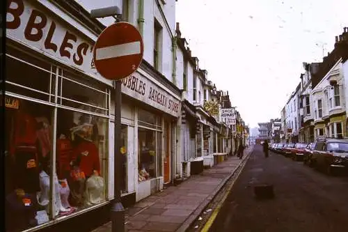 Vintage Dia Film Slide 35mm  Canterbury Street Scene '70s B5/L58