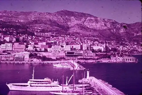 Vintage Dia Film Slide 35mm Monaco Panorama View  '70s B5/L66