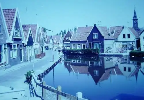 Vintage Dia Film Slide 35mm Häuser in Holland  '70s  B9/82