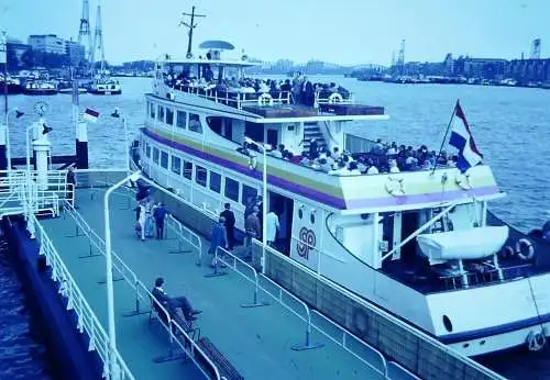 Vintage Dia Film Slide 35mm Rotterdam Port '70s  B9/91