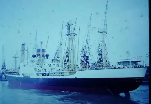 Vintage Dia Film Slide 35mm Rotterdam Port Ship Neder Lek  '70s  B9/94