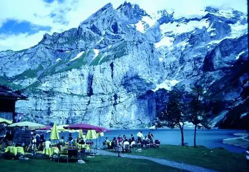 Vintage Dia Film Slide 35mm Oeschinensee Schweiz  '70s  B9/97