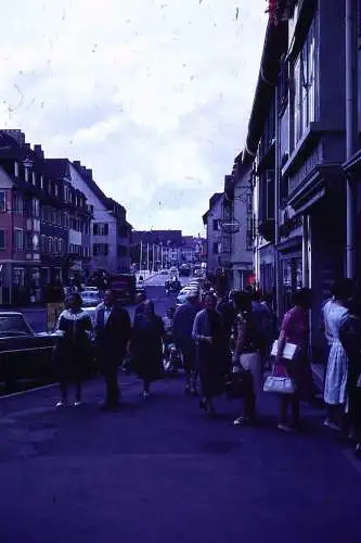 Vintage Dia Film Slide 35mm Freudenstadt Street Szene  Deutschland '60s B3/R89