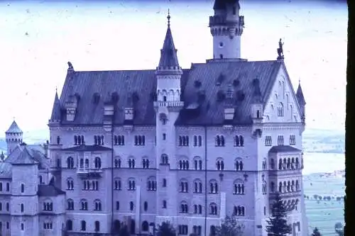 Vintage Dia Film Slide 35mm Neuschwanstein  Deutschland '60s B3/R94