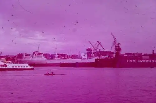 Vintage Dia Film Slide 35mm Hafenszene Kiel Deutschland  1962 B3/R98