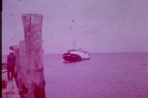 Vintage Dia Film Slide 35mm Schiff Uthlande -  Holland '60s B3/R100