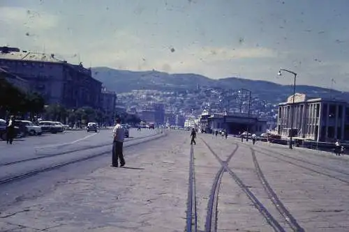 Vintage Dia Film Slide 35mm Triest Port Italy  '60s B4/L4