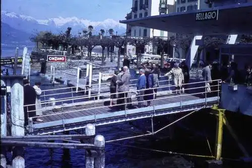 Vintage Dia Film Slide 35mm Port Bellagio Lake Como,  Italy  '70s B4/L19