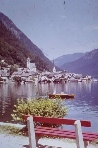 Vintage Dia Film Slide 35mm Hallstatt View Austria  '60s B4/L22