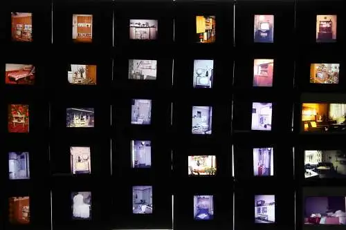 Vintage Dia Film Slide 35mm Holzbox 43Stk Einrichtung in den '60/70ern DDR