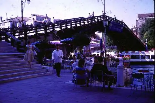 Vintage Dia Film Slide 35mm Accademia at Canal Grande Venice Italy  '60s B4/L38