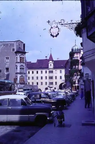 Vintage Dia Film Slide 35mm Rattenberg Street Scene Austria  '60s  B4/L70