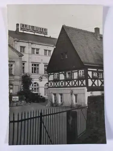 Vintage Foto B&W  DDR Hotel Elbe   - 1960s - 9,5x6cm