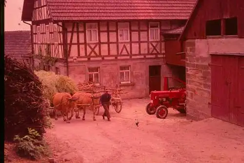 Vintage Dia Film Slide 35mm Bauernhof in Deutschland   1959  B4/L89