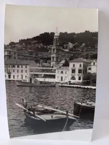 Vintage Foto B&W  Hvar /Lessina/  Hafen 1965  14 x 9 cm