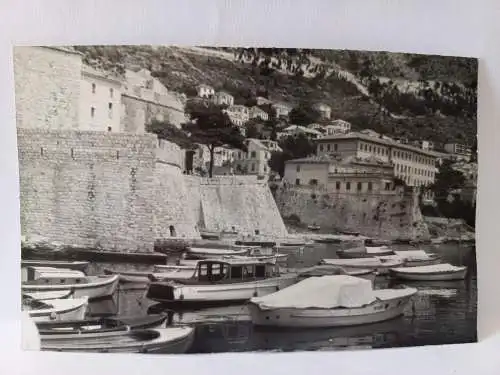 Vintage Foto B&W Dubrovnik /Raguza/ , Hafen   1964  14x9cm