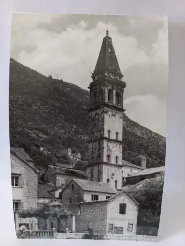 Vintage Foto B&W Perast, Dom  1965   14x9cm