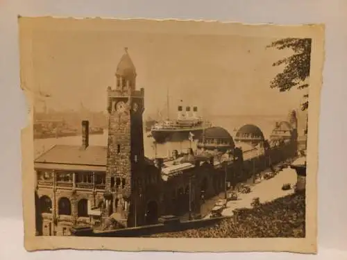 Vintage Foto Hamburg Landungsbrücken 1938