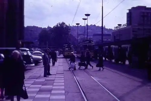 Vintage Dia Film Slide 35mm Street Scene&Mercedes Benz  Deutschland   59  B4/L93