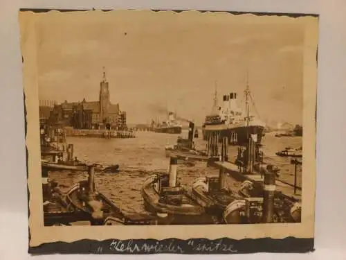 Vintage Foto Hamburg, Hafen - Kehrwiederspitze  1938