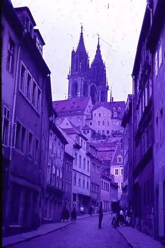 Vintage Dia Film Slide 35mm Street Scene Meissen  Deutschland   '59  B4/L95