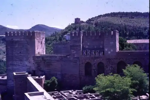 Vintage Dia Film Slide 35mm 2x  Granada Alhambra Spain   '60 B4/R9-10