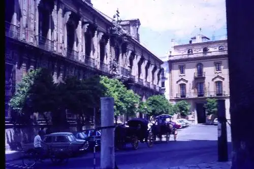 Vintage Dia Film Slide 35mm Sevilla Plaza Nueva Spain   '60 B4/R11